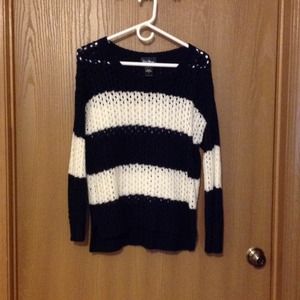 Navy Blue & White Sweater