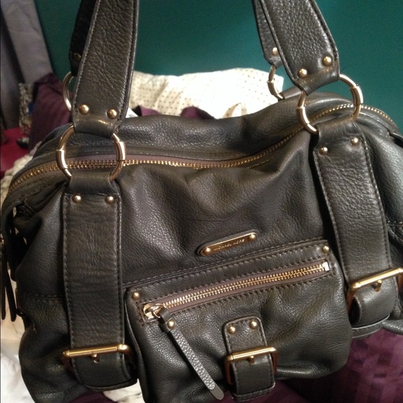 Michael Kors Handbags - Michael Kors Grey Leather Satchel