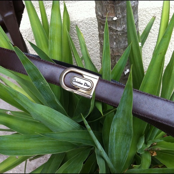 Christian  DIOR Brown Leather Belt Small 34