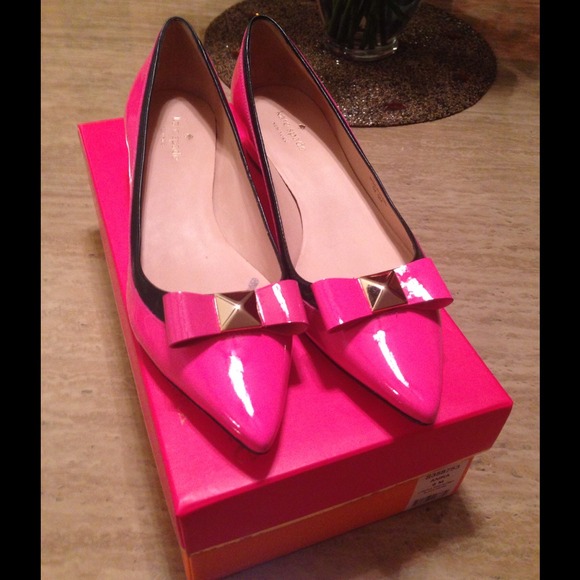 ❓❓❓🎉HOST PICK 2X🎉Kate Spade Hot Pink Anika Heels - Picture 2 of 4