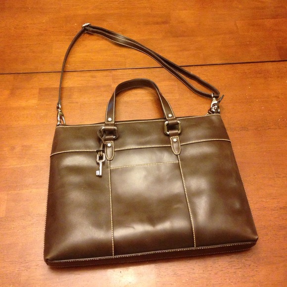 Fossil Leather Computer Bag