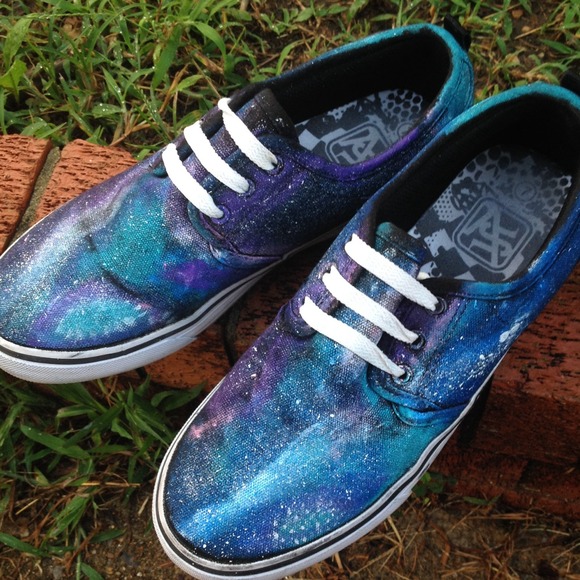 Handmade custom galaxy shoes women's size 9