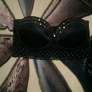 Black Studded Victoria's Secret Bralette