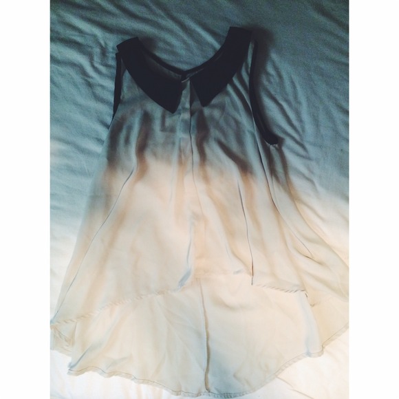 Paper Crane High-Low Collared Tank - Picture 2 of 2