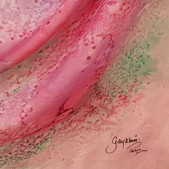 Pink Galaxy Silk Scarf - Picture 3 of 4