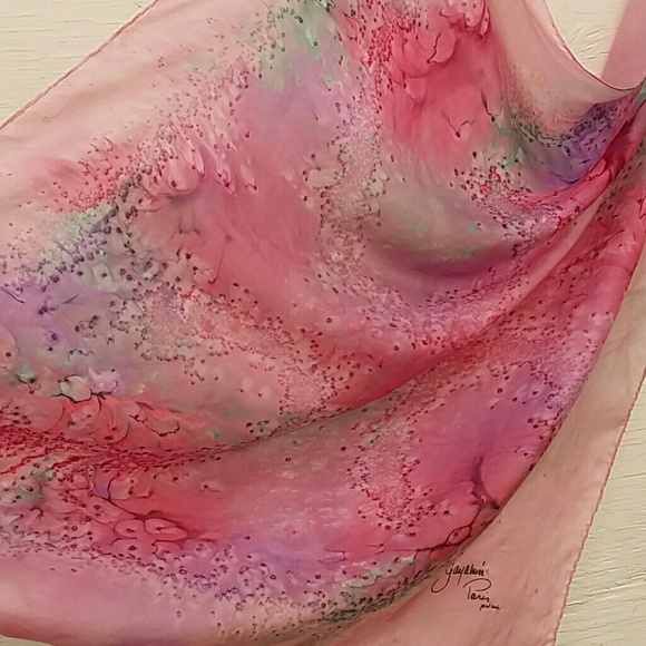 Pink Galaxy Silk Scarf - Picture 4 of 4