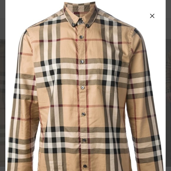 Mens burberry button up