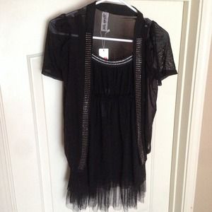 NWT Tank/tunic with matching cardigan