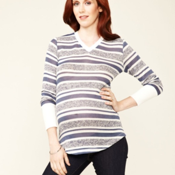NOM maternity striped sweater
