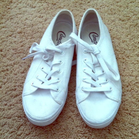 White Converse Inspired Shoes
