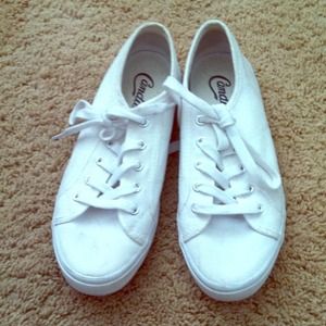 White Converse Inspired Shoes