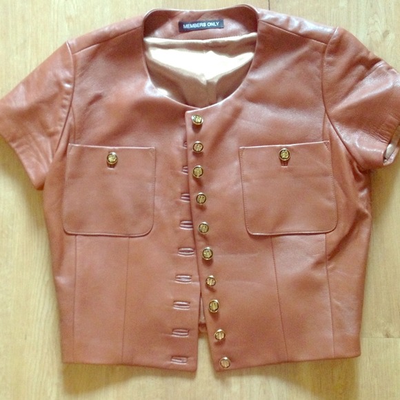 Leather crop top