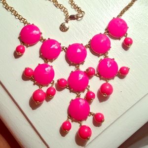 Authentic Pink J. Crew Bubble Necklace & earrings