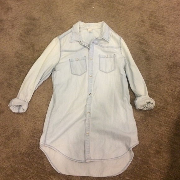 Perfect Jeans acid wash denim longer top