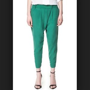 🆕 Zara Green Crossover Trousers