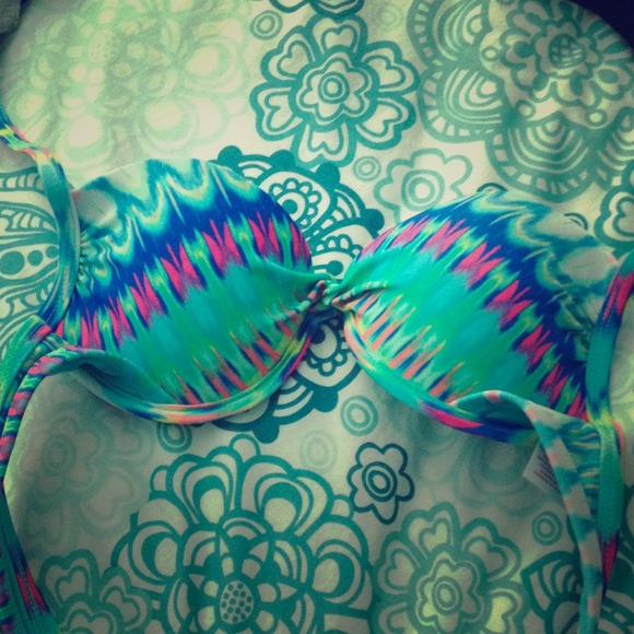 Colorful bathing suit too