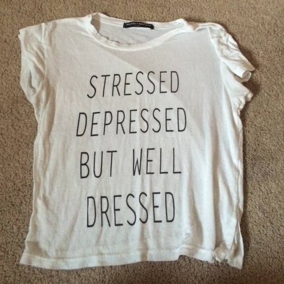 Brandy Melville White cropped tee