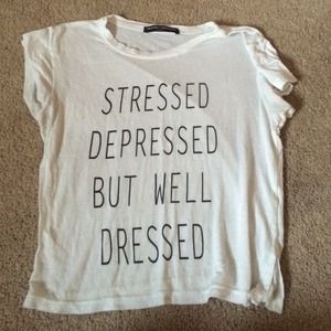 Brandy Melville White cropped tee