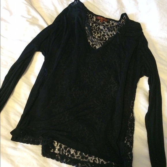 7 For All Mankind Lace-back Dolman Top