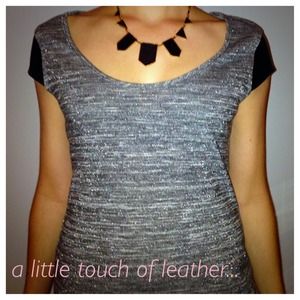 Leather Cap Sleeve Top