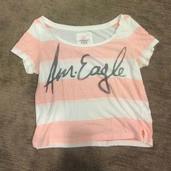 American eagle stripped crop top