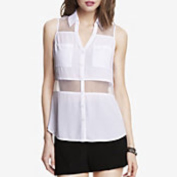 !!!SOLD!!! Sleeveless white express top