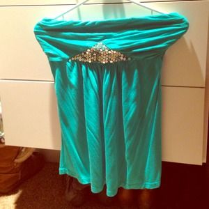 Strapless sequence top