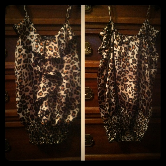 Cheetah print dressy tank top.IS ALREADY SOLD, SOR - Picture 1 of 1