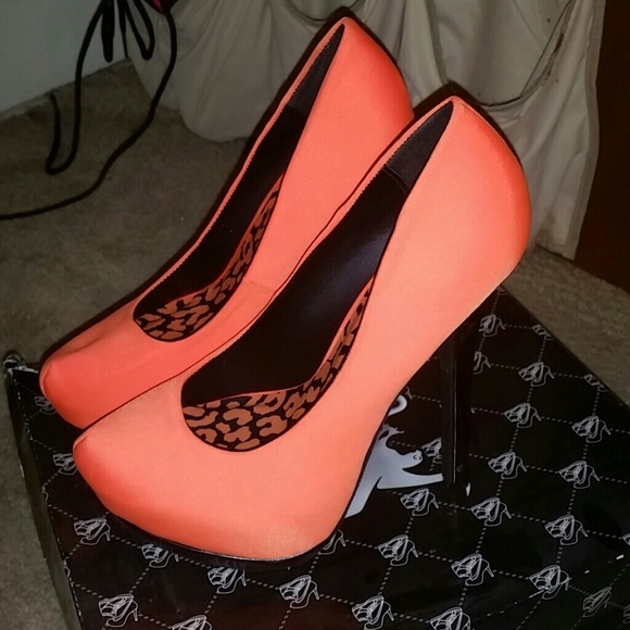 Orange 6 inch heels