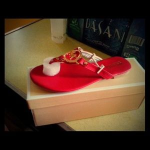 Red Mk Sandals