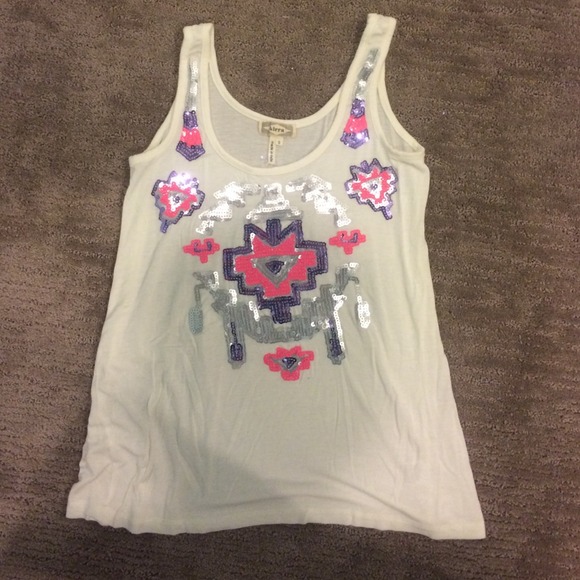 Pacsun Aztec sequin tank top.