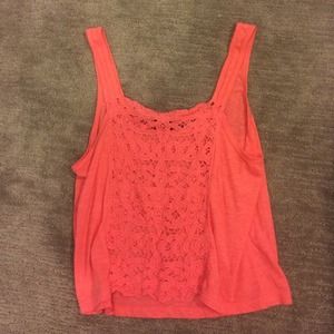 Lace back american eagle tank