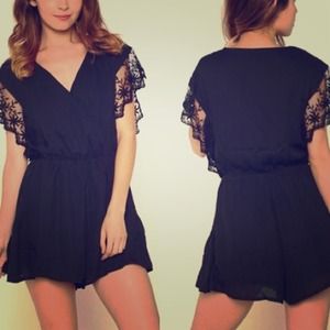 Black Lace Romper