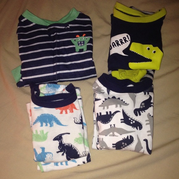 Bundle of four 12 month boy pjs