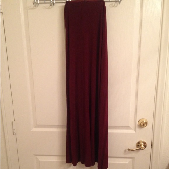 Burgundy Maxi Skirt