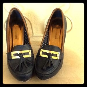 Bad Teacher | Unique Two-Tone Heeled Loafers