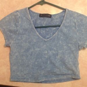 Light blue crop top