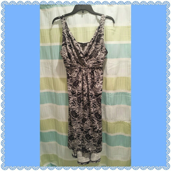 Black and white hi-lo dress