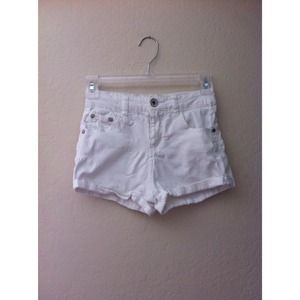 White High Waisted Shorts