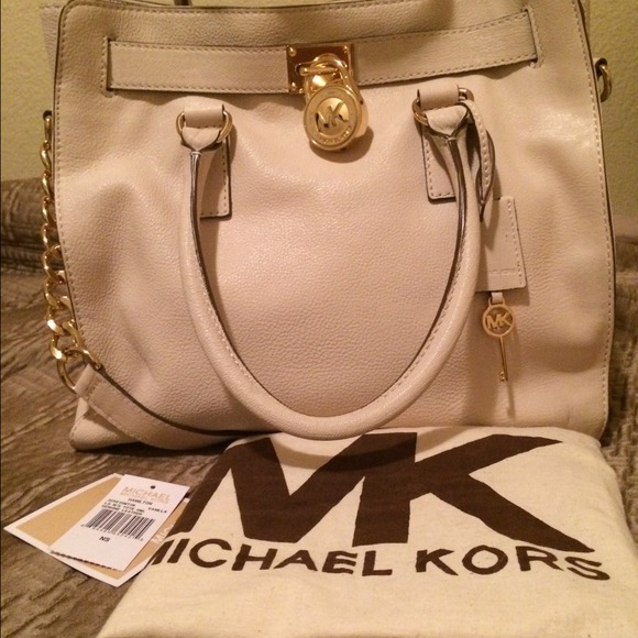 Michael Kors Large Vanilla Hamilton Tote $190