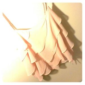 Light pink ruffled top