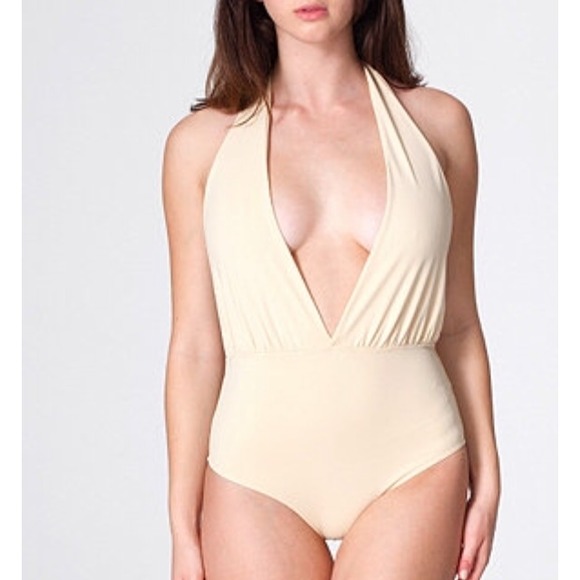 BEIGE American apparel one piece.