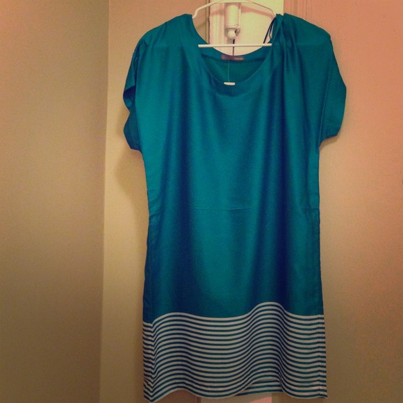Green Silky Dress. Size Medium. Brand New w/ Tags
