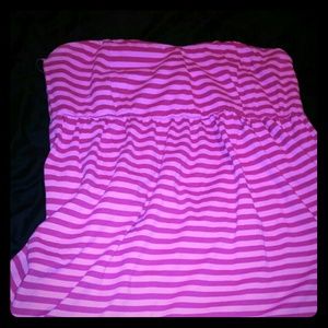 Pink strapless dress