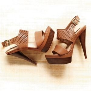 Rachel Zoe Brown Beau slingback platform sandal