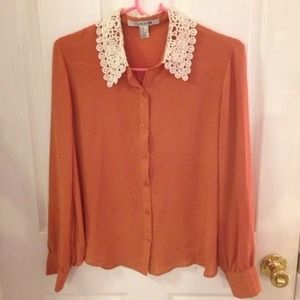 Forever21 Lace Collared Blouse