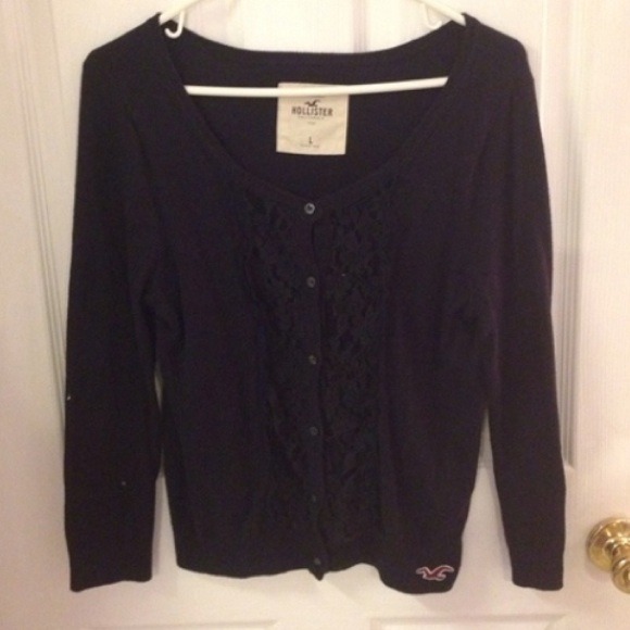 Hollister Navy Lace Cardigan - Picture 1 of 3