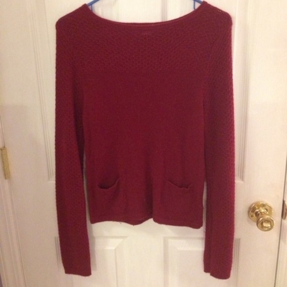 Forever 21 Maroon Sweater with Pockets - Picture 1 of 2
