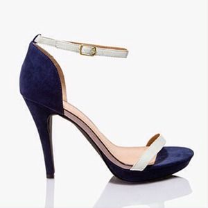 💖 Navy Blue Ankle Strap Sandals