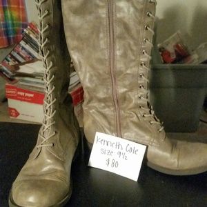 Knee high lace up boots